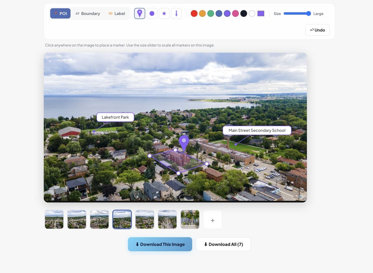 POI Marker Tool example